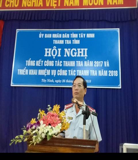 Hội nghị tổng kết công tác ngành thanh tra tỉnh Tây Ninh năm 2017