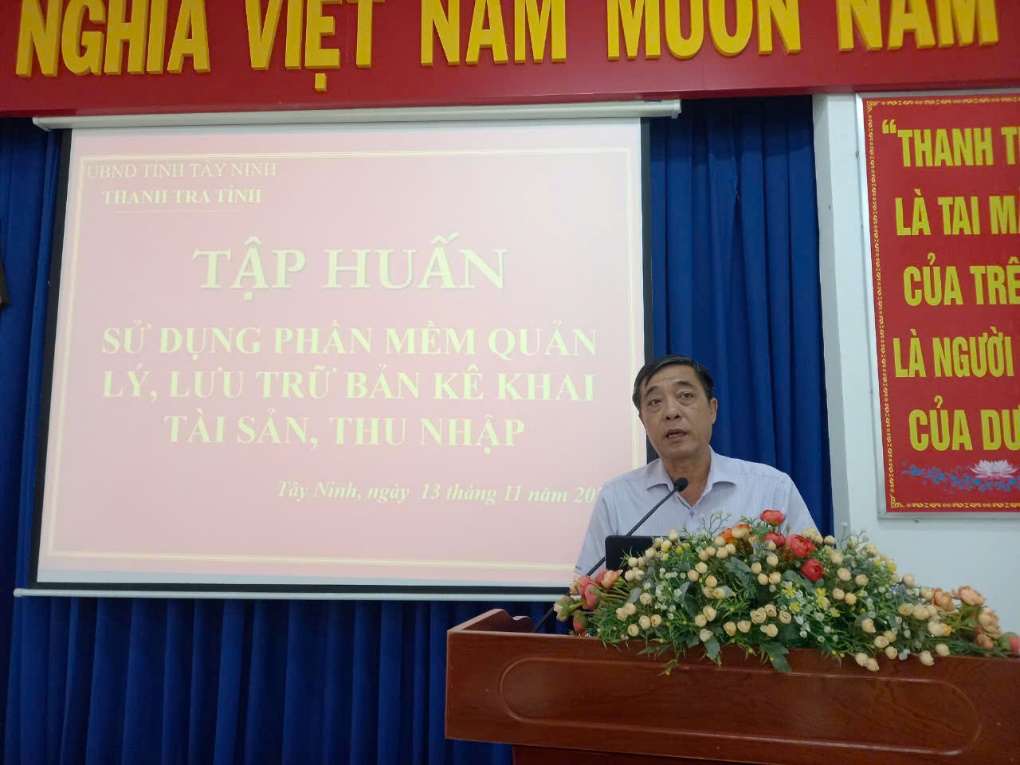 Tập huấn sử dụng phần mềm quản lý, lưu trữ bản kê khai tài sản, thu nhập